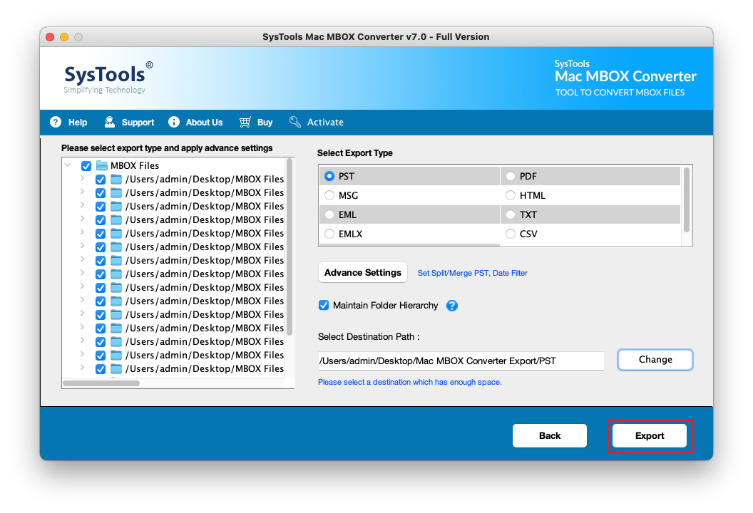 convert mac mbox files