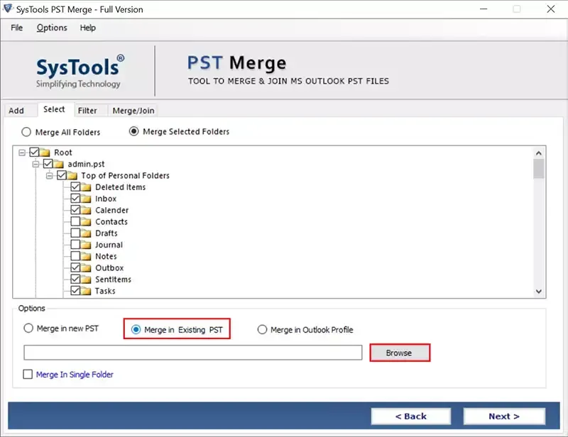 merge pst file