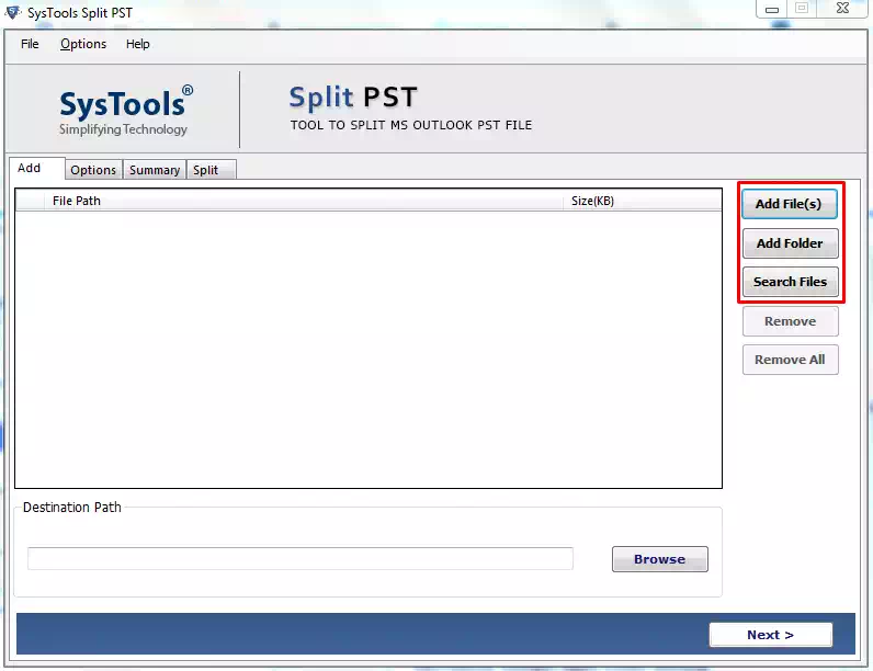 split pst tool